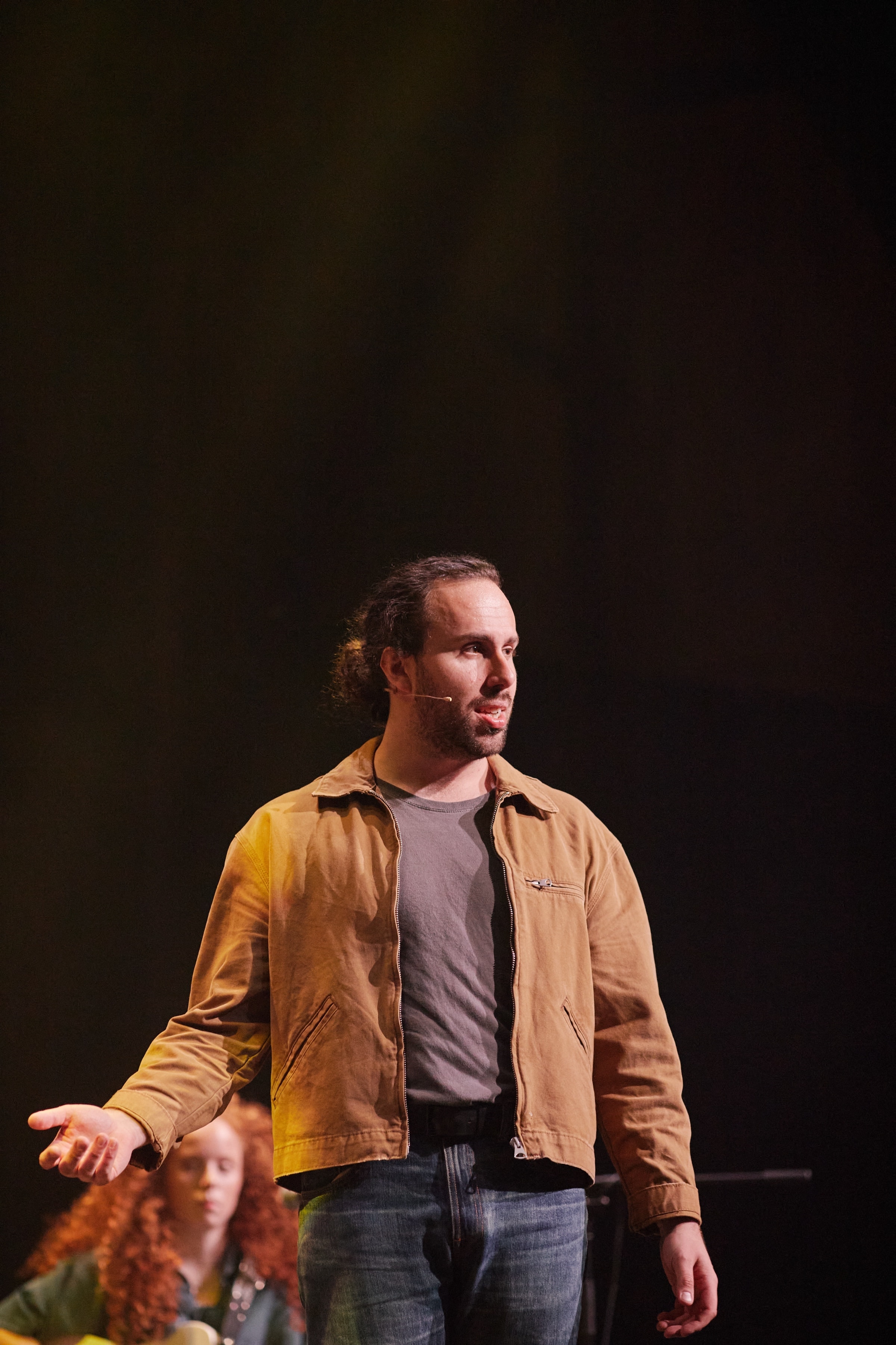 Connor Morel performing Good Man on stage